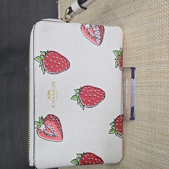 Coach Strawberry Wristlet - Picture 1 of 9